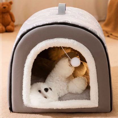 Warm Dog House - Sleeping Bed for Small Medium Dogs and Cats