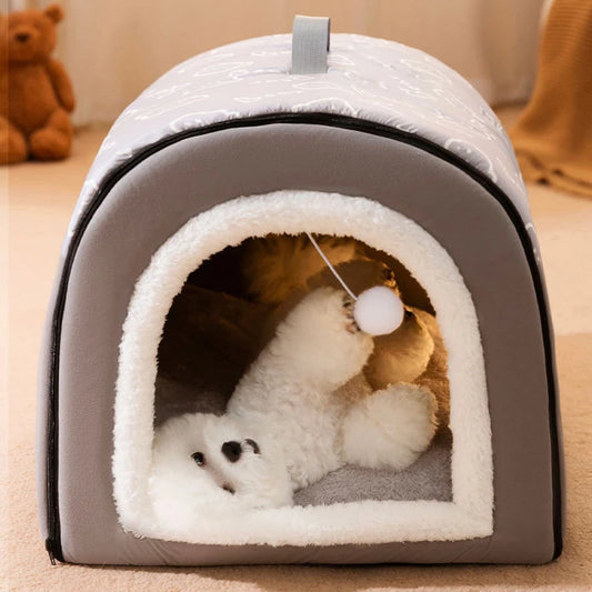 Warm Dog House - Sleeping Bed for Small Medium Dogs and Cats