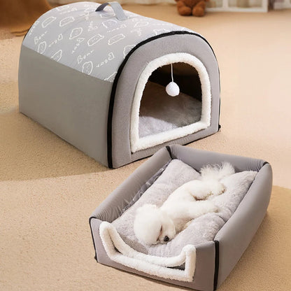 Warm Dog House - Sleeping Bed for Small Medium Dogs and Cats
