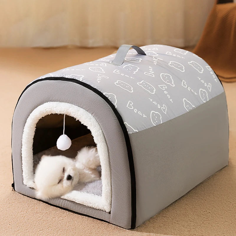 Warm Dog House - Sleeping Bed for Small Medium Dogs and Cats