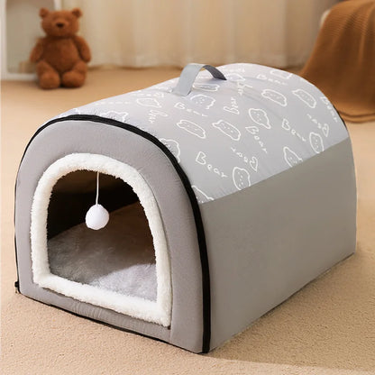Warm Dog House - Sleeping Bed for Small Medium Dogs and Cats